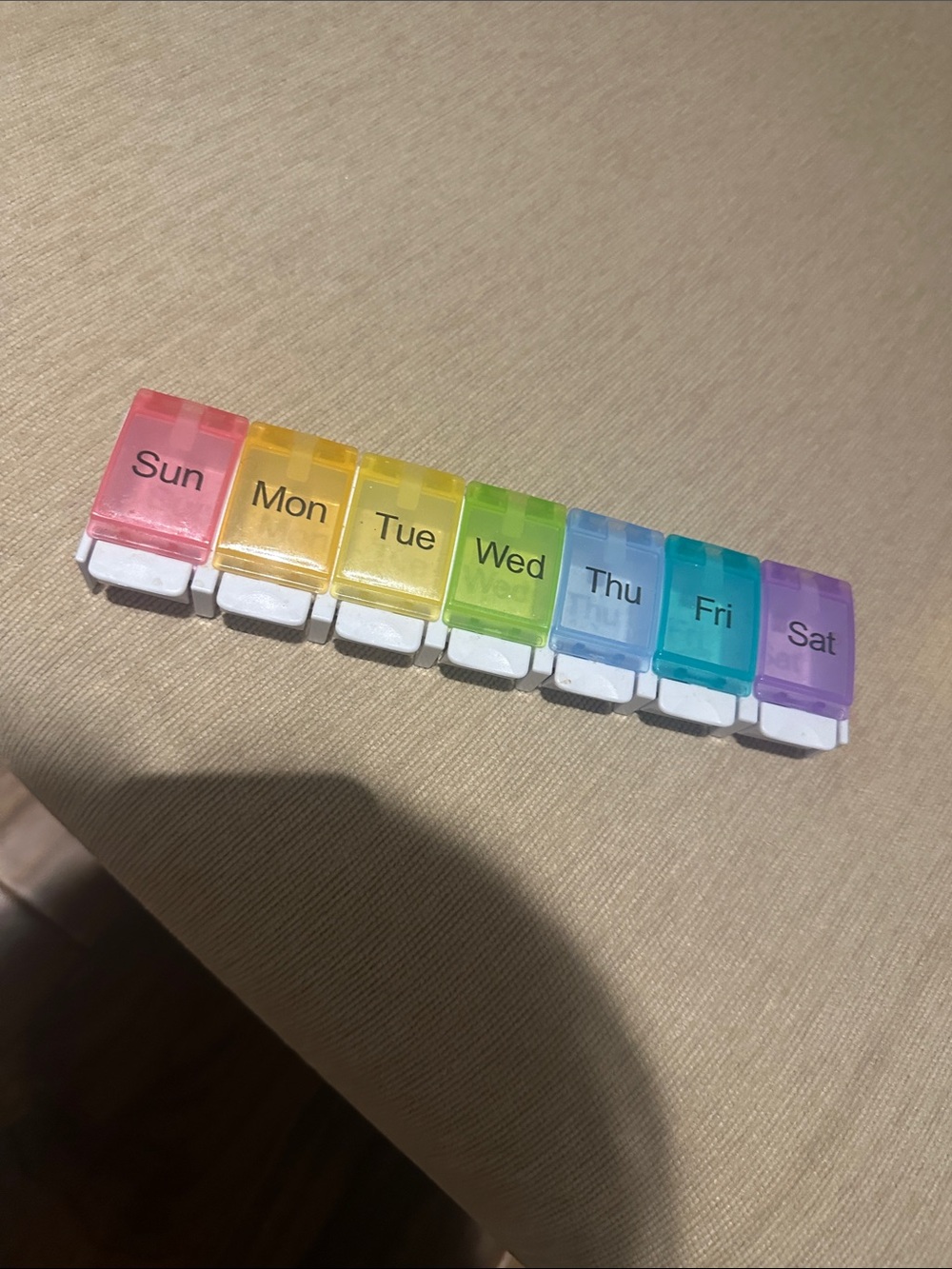 Weekly 7-Day Pill Organizer Box - Multicolor